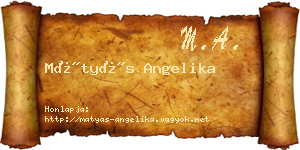 Mátyás Angelika névjegykártya