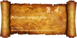 Mátyás Angelika névjegykártya