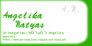 angelika matyas business card